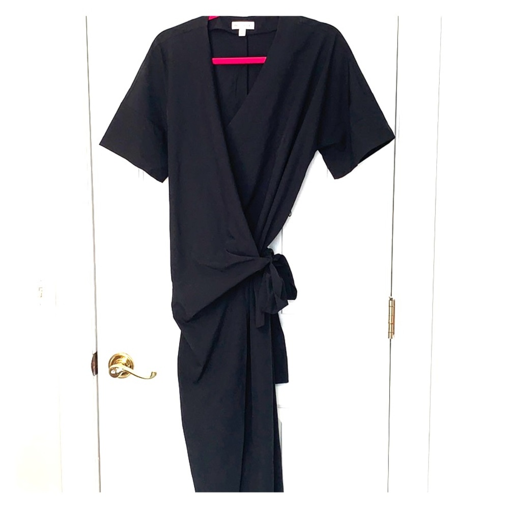 Black Kimono Wrap Dress